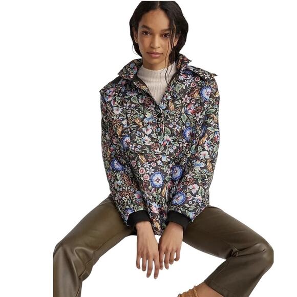 Maeve by Anthropologie Floral Puffer Jacket Size  L Lightweight - Picture 4 of 15